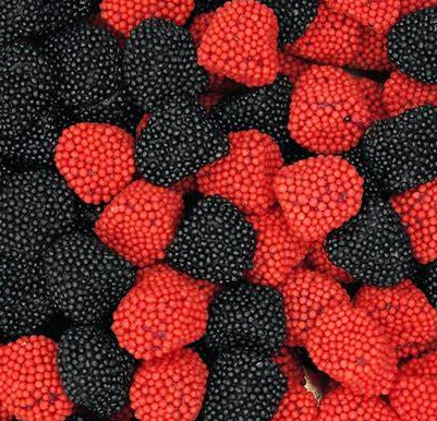 Mûres perlées rouge et noir