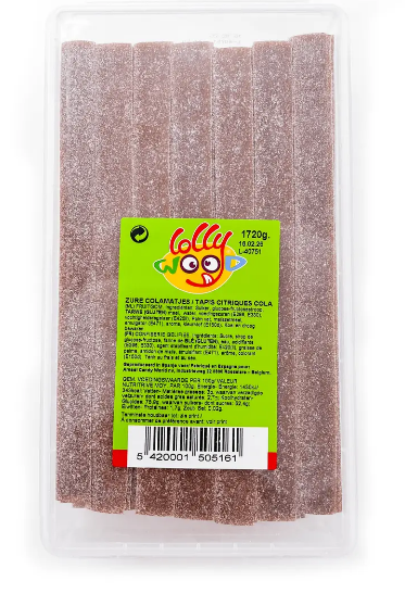 Lollywood Tapis Citrique Cola Tubo (10 Piéces)