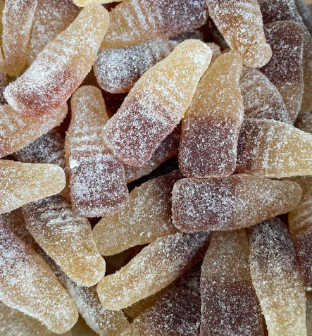 Bouteilles Coca sucrées
